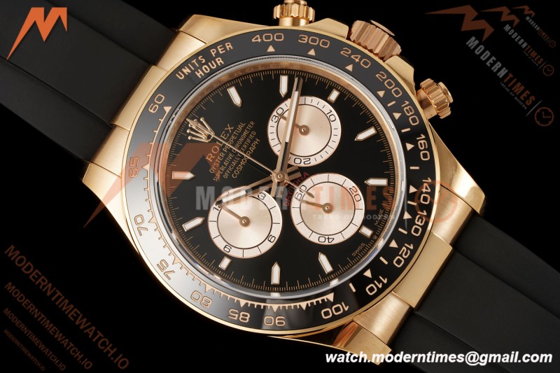 Rolex - Daytona 126515LN 40mm RG/RU Blk/Stk RWF JH4131 Free Sprung