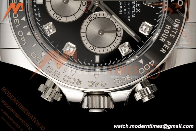 Rolex - Daytona 126519LN 40mm SS/RU Blk/Gry/Dia RWF JH4131 Free Sprung