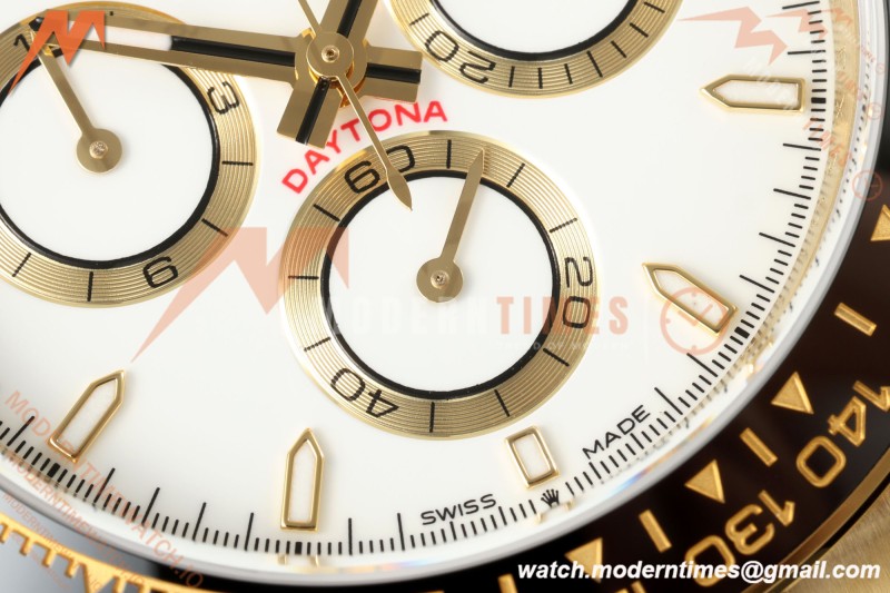 Rolex - Daytona 126518LN 40mm Gain Weight CER/YG/RU Wht/Stk ZF JH4131