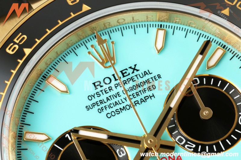 Rolex - Daytona 126518LN 40mm Gain Weight CER/YG/RU Turquoise Blue/Stk ZF JH4131