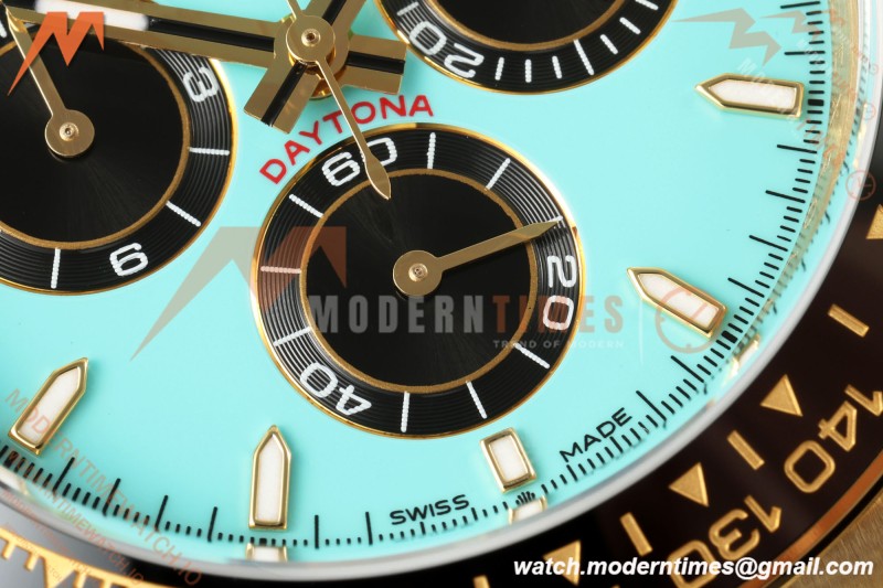 Rolex - Daytona 126518LN 40mm Gain Weight CER/YG/RU Turquoise Blue/Stk ZF JH4131