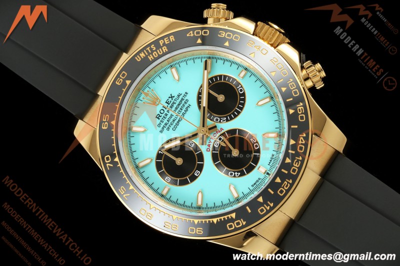 Rolex - Daytona 126518LN 40mm Gain Weight CER/YG/RU Turquoise Blue/Stk ZF JH4131