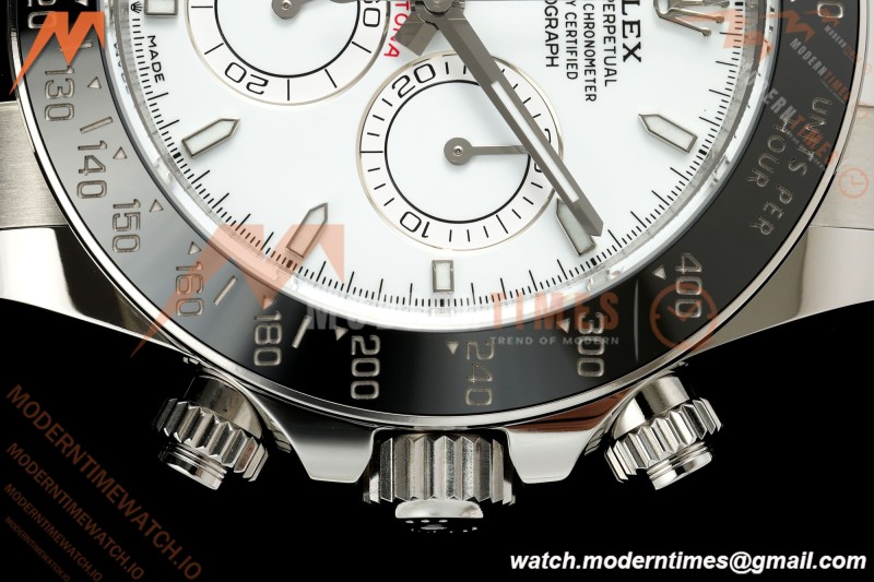 Rolex - Daytona 126502 40mm 904L SS/SS White Dial ERF JH4131 Free Sprung