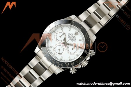 Rolex - Daytona 126502 40mm 904L SS/SS White Dial ERF JH4131 Free Sprung