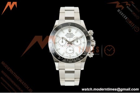 Rolex - Daytona 126502 40mm 904L SS/SS White Dial ERF JH4131 Free Sprung