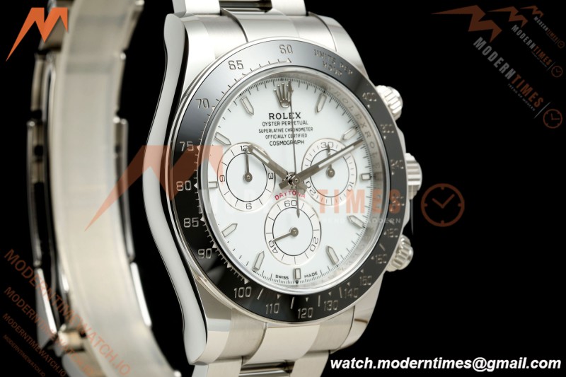 Rolex - Daytona 126502 40mm 904L SS/SS White Dial ERF JH4131 Free Sprung