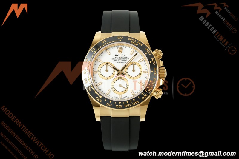 Rolex - Daytona 126518LN 40mm Gain Weight CER/YG/RU Wht/Stk WF JH4131 Free Sprung