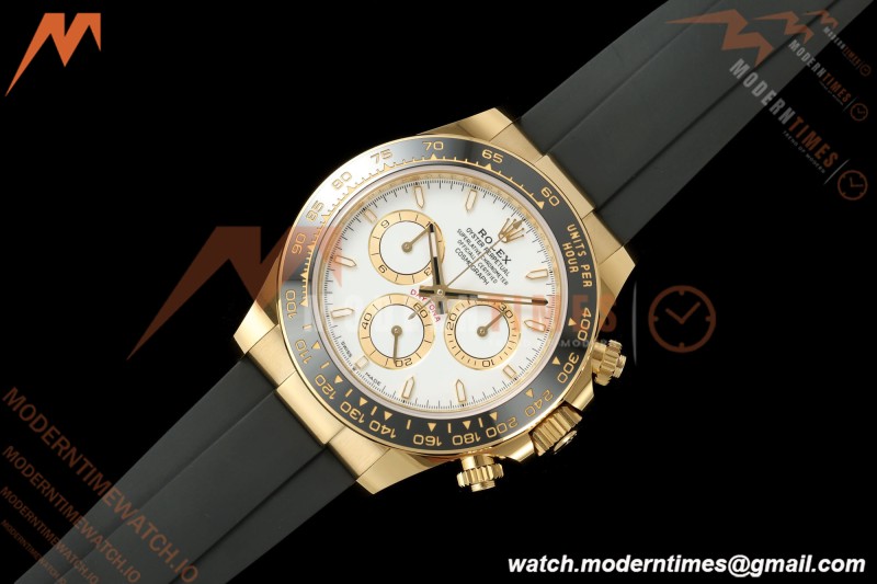 Rolex - Daytona 126518LN 40mm Gain Weight CER/YG/RU Wht/Stk WF JH4131 Free Sprung