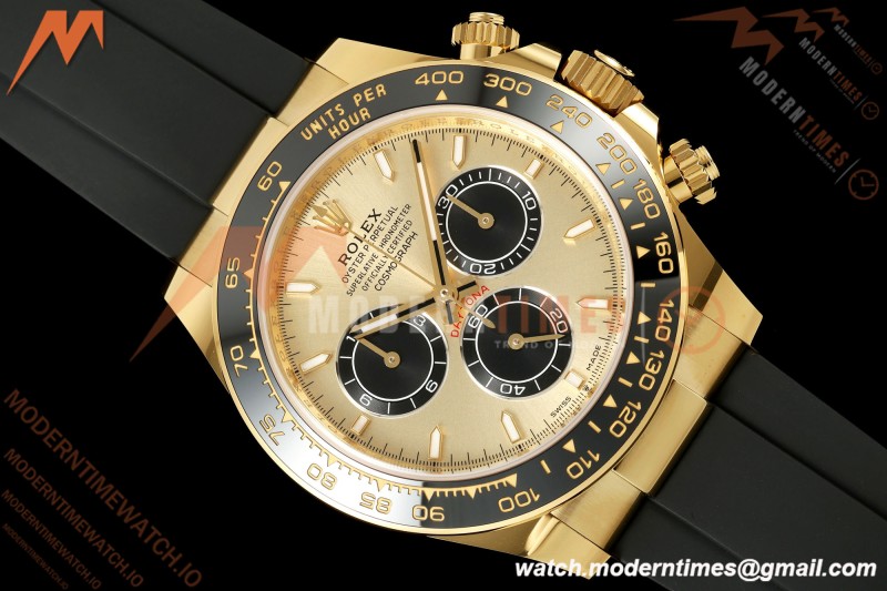 Rolex - Daytona 126518LN 40mm Gain Weight CER/YG/RU YG/Blk/Stk WF JH4131 Free Sprung