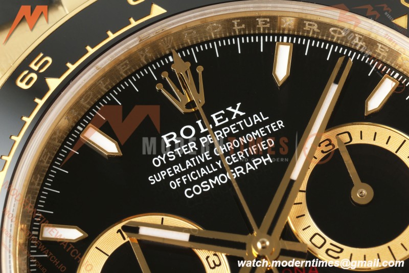 Rolex - Daytona 126518LN 40mm Gain Weight CER/YG/RU Blk/Stk WF JH4131 Free Sprung