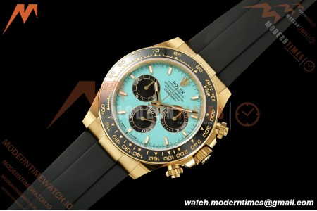 Rolex - Daytona 126518LN 40mm Gain Weight CER/YG/RU Turquoise Blue/Stk WF JH4131 Free Sprung