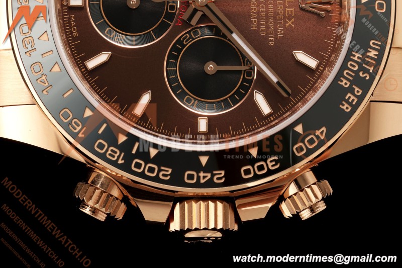 Rolex - Daytona 126515LN 40mm Gain Weight CER/RG/RU Chocolate/Blk/Stk WF JH4131 Free Sprung