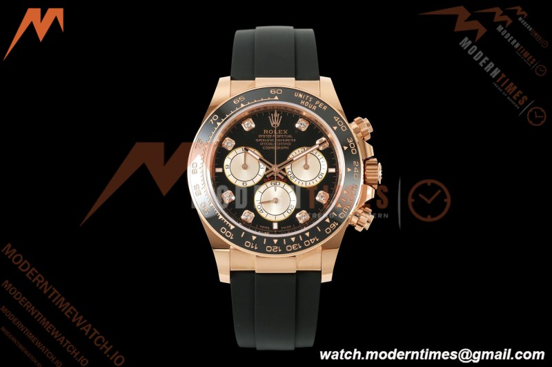 Rolex - Daytona 126515LN 40mm Gain Weight RG/RU Blk/Gold/Dia WF JH4131 Free Sprung