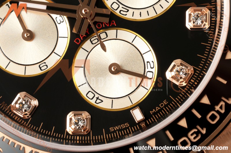 Rolex - Daytona 126515LN 40mm Gain Weight RG/RU Blk/Gold/Dia WF JH4131 Free Sprung