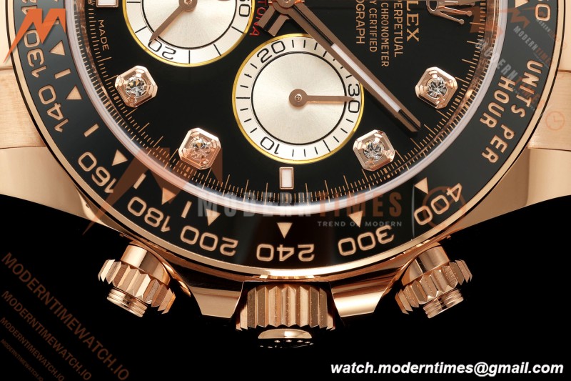 Rolex - Daytona 126515LN 40mm Gain Weight RG/RU Blk/Gold/Dia WF JH4131 Free Sprung