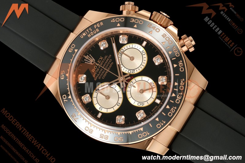 Rolex - Daytona 126515LN 40mm Gain Weight RG/RU Blk/Gold/Dia WF JH4131 Free Sprung