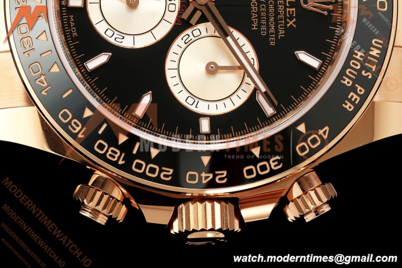 Rolex - Daytona 126515LN 40mm Gain Weight CER/RG/RU Blk/Gold/Stk WF JH4131 Free Sprung