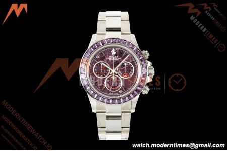 Rolex - Daytona 40mm Artisans De Genève Purple Seal SS/SS Purple Crystal Skeleton Dial Sonic SA4130