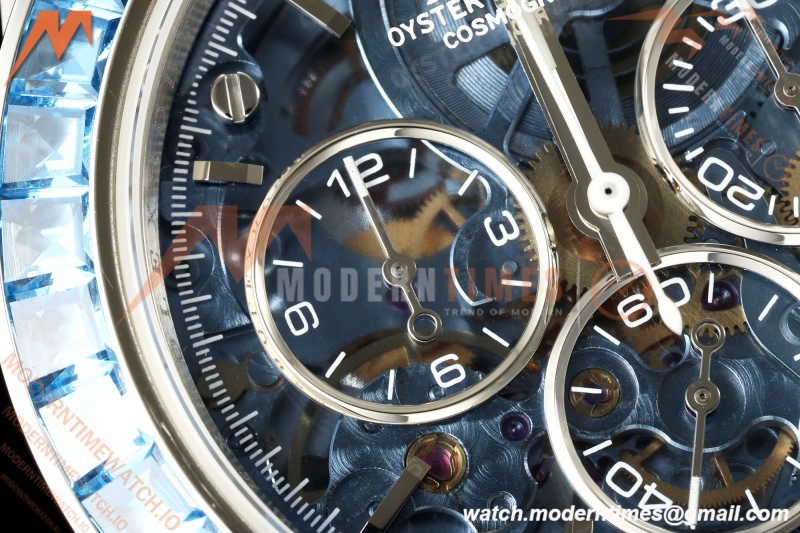 Rolex - Daytona 40mm Artisans De Genève Arolla SS/SS Blue Crystal Skeleton Dial Sonic SA4130