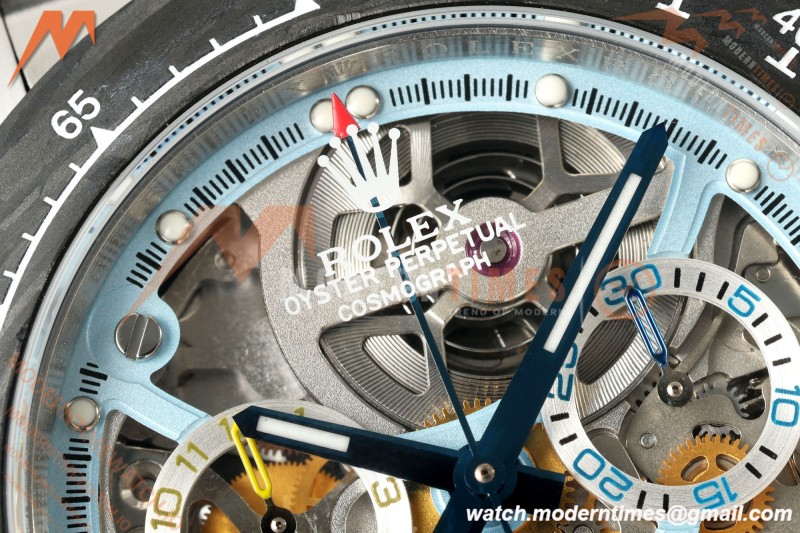 Rolex - Daytona 40mm Artisans De Genève La Montoya SS/SS Blue Skeleton Dial Sonic SA4130