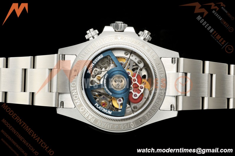 Rolex - Daytona 40mm Artisans De Genève La Montoya SS/SS Blue Skeleton Dial Sonic SA4130