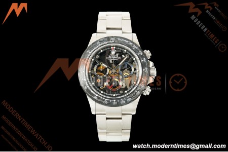 Rolex - Daytona 40mm Artisans De Genève La Montoya SS/SS Black Skeleton Dial Sonic SA4130