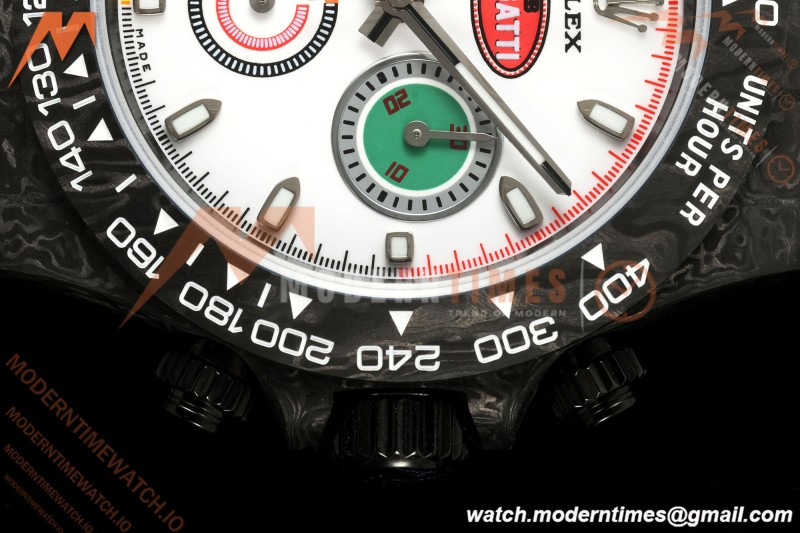 Rolex - Daytona DIW "Bugatti" 40mm Black Carbon Fiber/NY Wht/Stk Dial ANTF SH4130