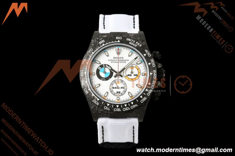 Rolex - Daytona DIW "BMW" 40mm Black Carbon Fiber/NY Wht/Stk Dial ANTF SH4130