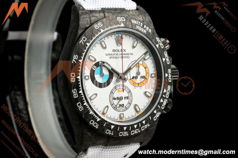 Rolex - Daytona DIW "BMW" 40mm Black Carbon Fiber/NY Wht/Stk Dial ANTF SH4130