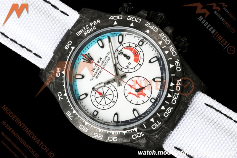 Rolex - Daytona DIW "Maserati" 40mm Black Carbon Fiber/NY Wht/Stk Dial ANTF SH4130