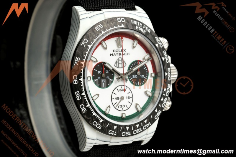 Rolex - Daytona DIW "Maybach" 40mm White Carbon Fiber/NY Wht/Stk Dial ANTF SH4130