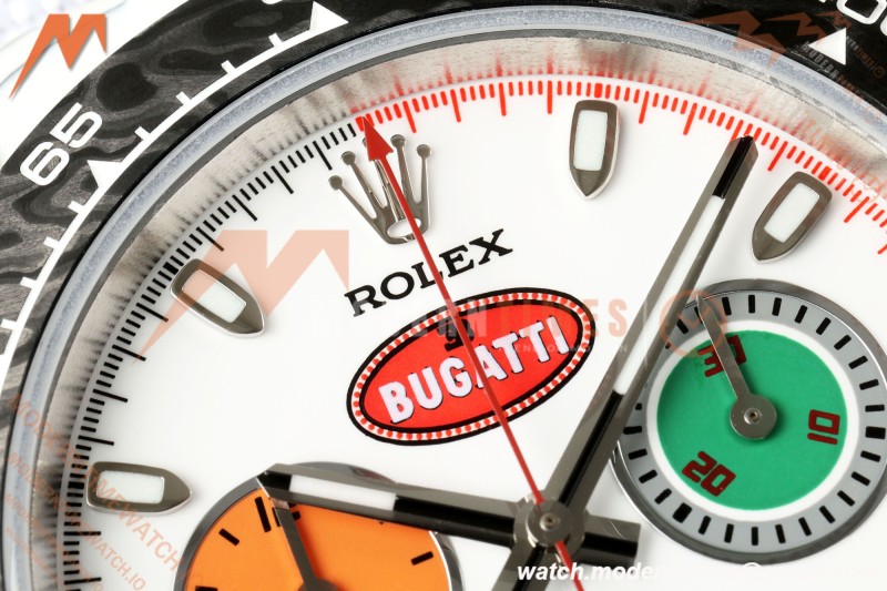 Rolex - Daytona DIW "Bugatti" 40mm White Carbon Fiber/NY Wht/Stk Dial ANTF SH4130