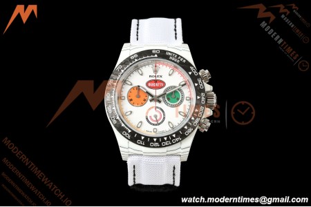 Rolex - Daytona DIW "Bugatti" 40mm White Carbon Fiber/NY Wht/Stk Dial ANTF SH4130
