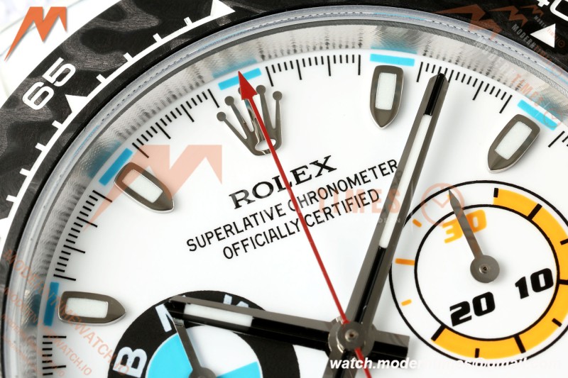Rolex - Daytona DIW "BMW" 40mm White Carbon Fiber/NY Wht/Stk Dial ANTF SH4130