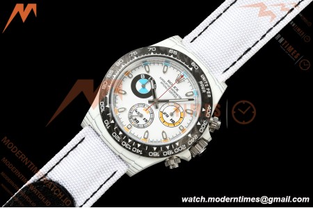 Rolex - Daytona DIW "BMW" 40mm White Carbon Fiber/NY Wht/Stk Dial ANTF SH4130