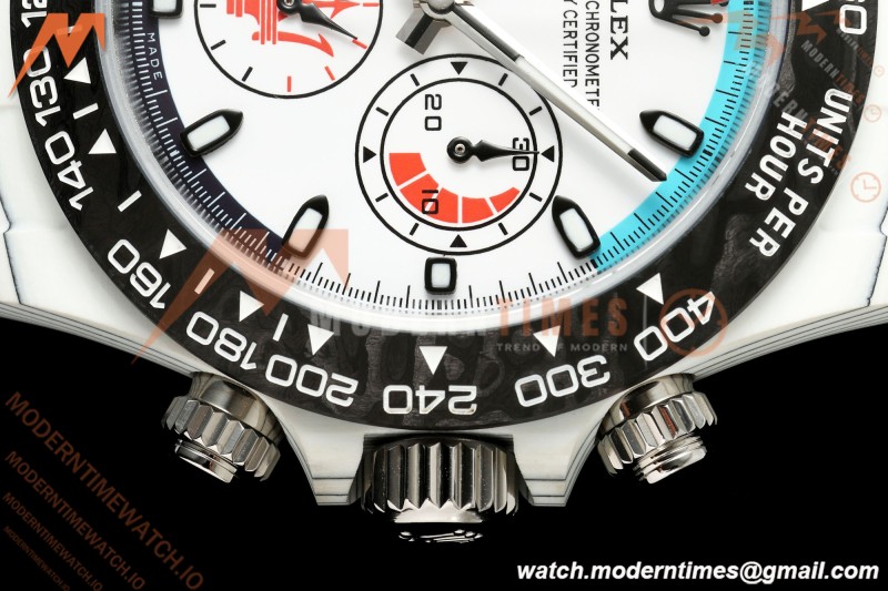 Rolex - Daytona DIW "Maserati" 40mm White Carbon Fiber/NY Wht/Stk Dial ANTF SH4130