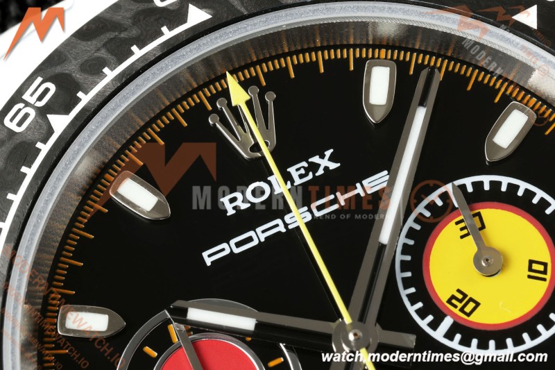 Rolex - Daytona DIW "Porsche" 40mm White Carbon Fiber/NY Blk/Stk Dial ANTF SH4130