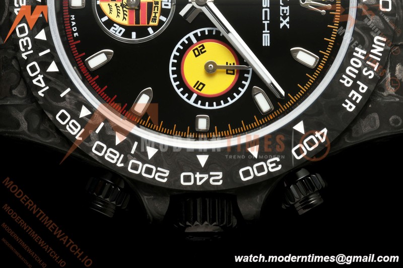 Rolex - Daytona DIW "Porsche" 40mm Black Carbon Fiber/NY Blk/Stk Dial ANTF SH4130