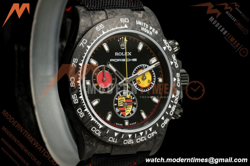 Rolex - Daytona DIW "Porsche" 40mm Black Carbon Fiber/NY Blk/Stk Dial ANTF SH4130