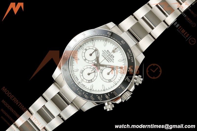 Rolex - Daytona 126502 40mm 904L SS/SS White Dial QF JH4131 Free Sprung