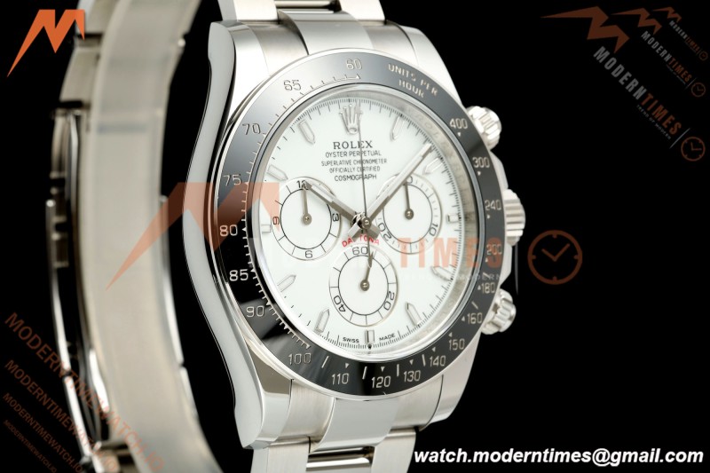 Rolex - Daytona 126502 40mm 904L SS/SS White Dial QF JH4131 Free Sprung