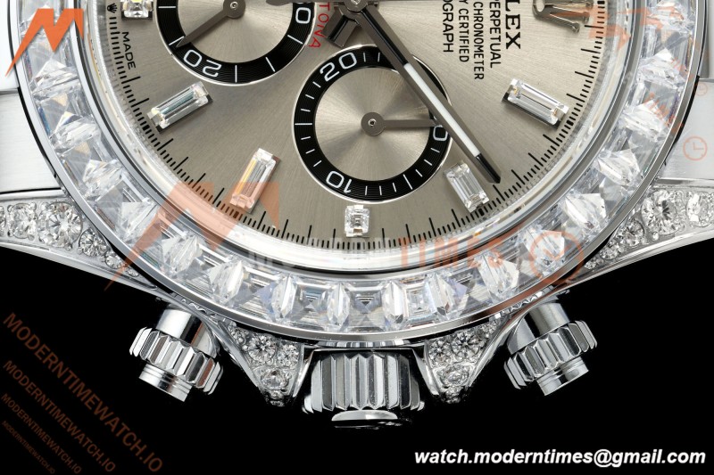 Rolex - Daytona 126539 40mm Gain Weight SS/RU Gry/Dia QF V13 JH4131 Free Sprung