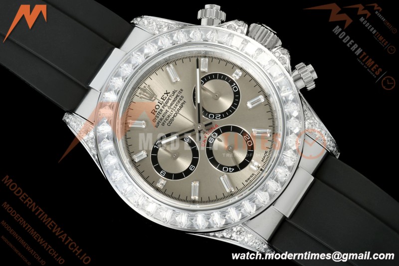 Rolex - Daytona 126539 40mm Gain Weight SS/RU Gry/Dia QF V13 JH4131 Free Sprung