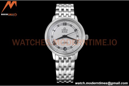 Omega - De Ville Prestige Ladies 32.7mm SS/SS White Textured GDF MY8215