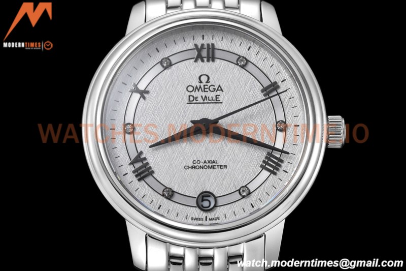 Omega - De Ville Prestige Ladies 32.7mm SS/SS White Textured GDF MY8215