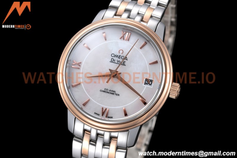 Omega - De Ville Prestige Ladies 32.7mm SS/RG White Mop GDF MY8215