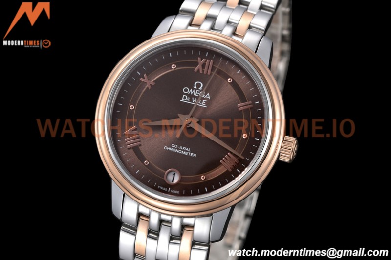 Omega - De Ville Prestige Ladies 32.7mm SS/RG Brown GDF MY8215