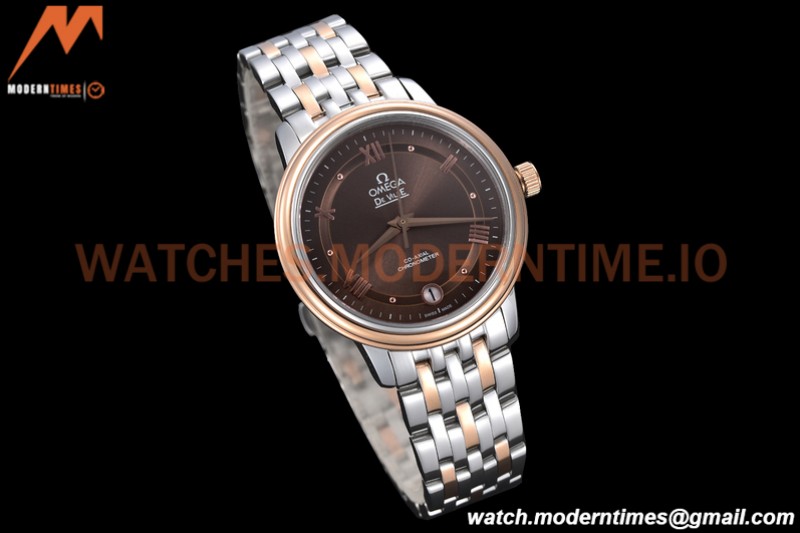 Omega - De Ville Prestige Ladies 32.7mm SS/RG Brown GDF MY8215