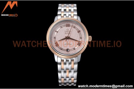 Omega - De Ville Prestige Ladies 32.7mm SS/RG Pink Textured GDF MY8215