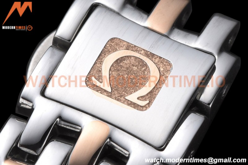 Omega - De Ville Prestige Ladies 32.7mm SS/RG Pink Textured GDF MY8215